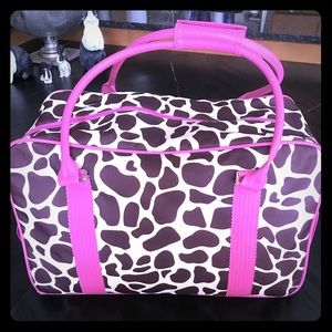 Leopard print duffel bag - like new